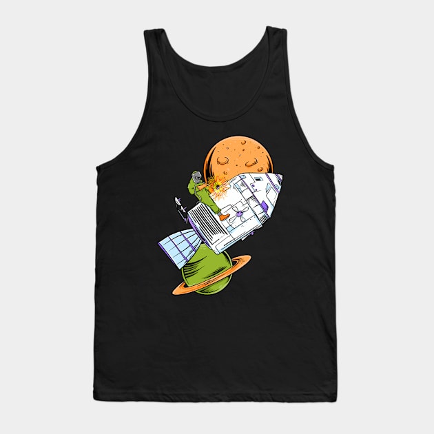 Welder Apollo Moon Tank Top by damnoverload